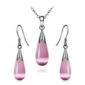 Secret Heart Sterling Silver Necklace and Earrings Set Secret Heart Sterling Silver Necklace and Earrings Set